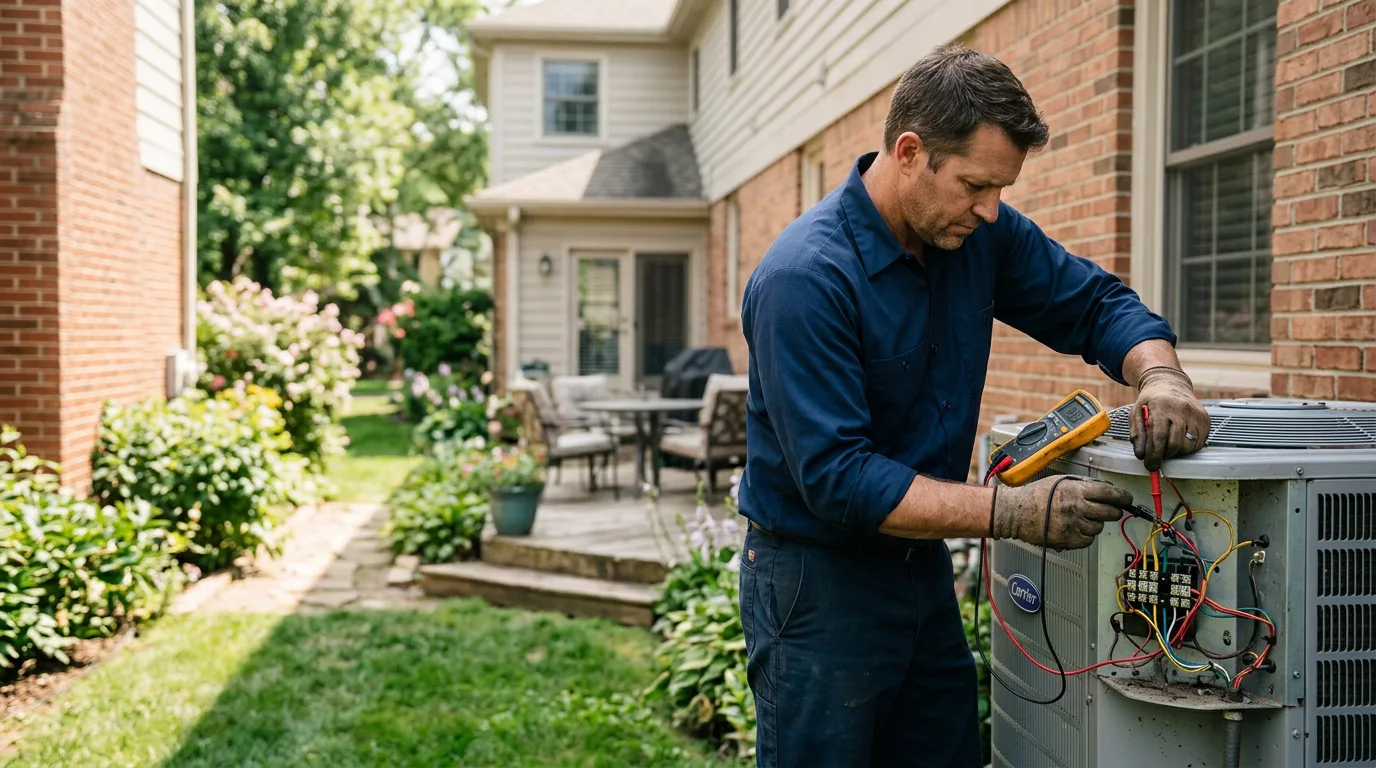 HVAC technician working near Woodford, WI